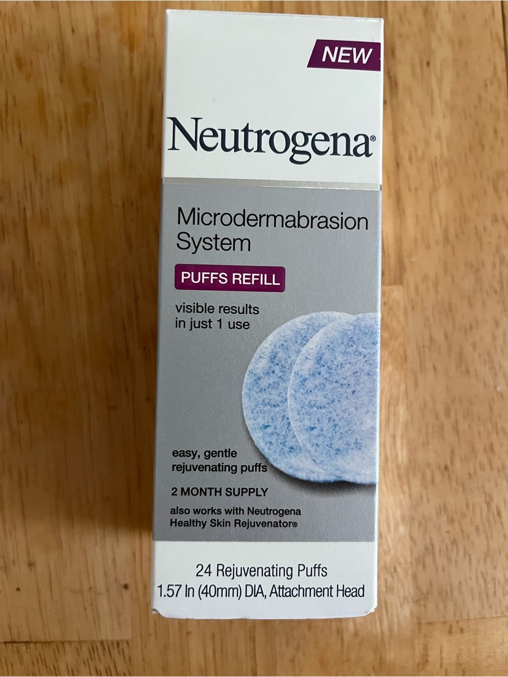 Neutrogena Blue Microdermabrasion Puffs Refill - Pack of 24 plus attachment head